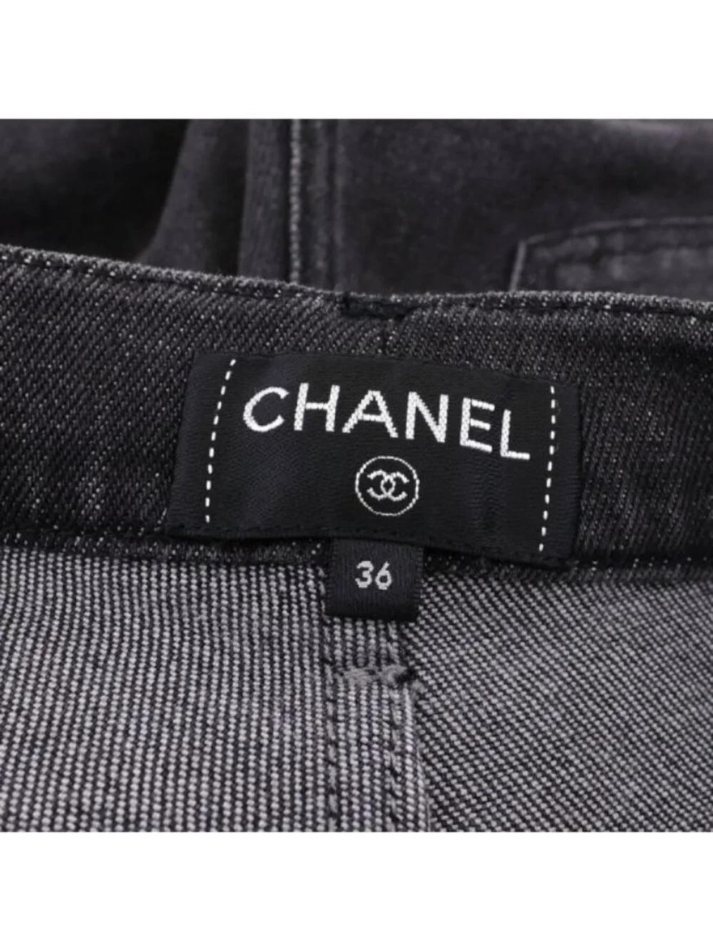 Chanel Denim Pants Black
